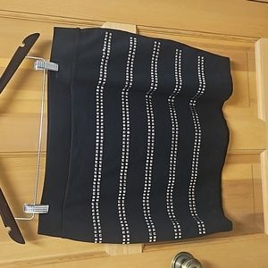 Black skirt with silver metal beadwork 16